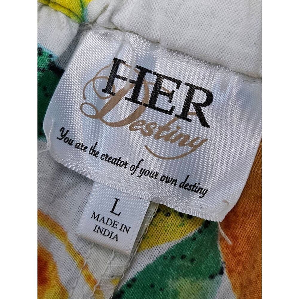 Her Destiny Orange Print Maxi skirt size Large - Picture 5 of 7
